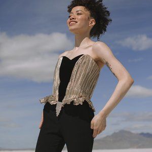 Saffron Orange Beaded Dress